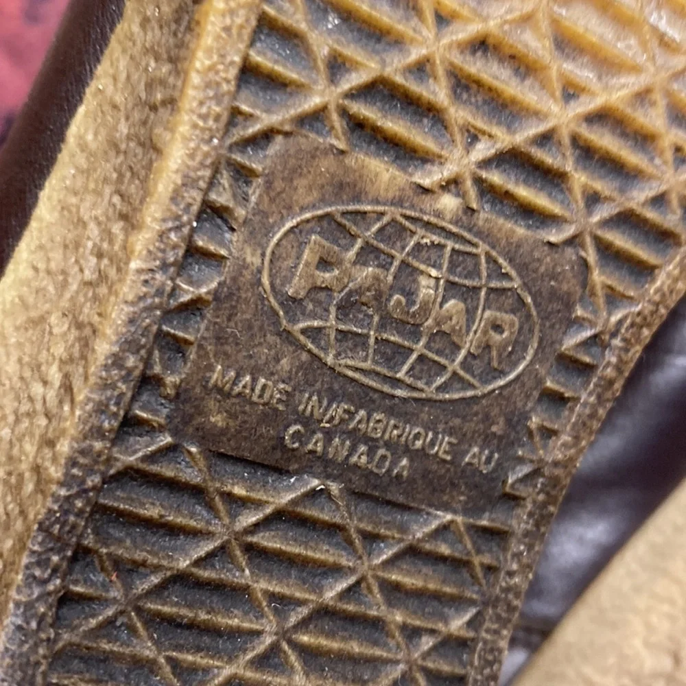 Pajar Brown Genuine Shearling Lining Short Slip On Zip Up Warm Boots Size 7 - Picture 12 of 17